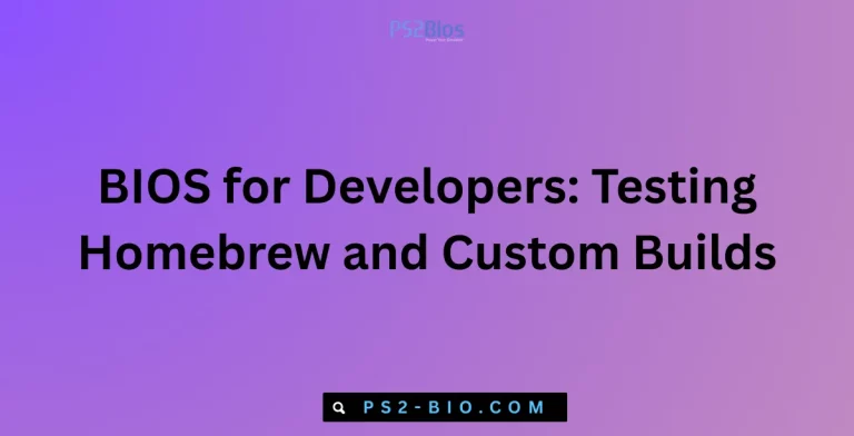 BIOS for Developers Testing Homebrew and Custom Builds