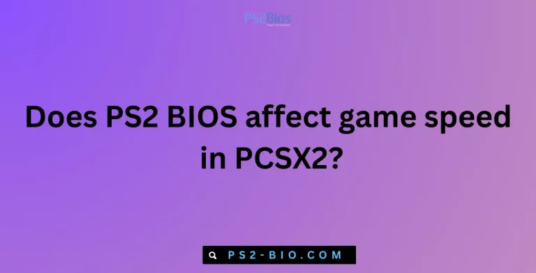 Does PS2 BIOS affect game speed in PCSX2?