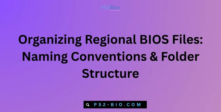 Organizing Regional BIOS Files Naming Conventions & Folder Structure